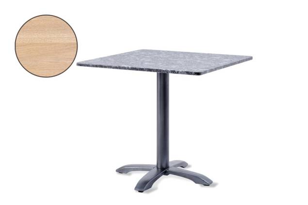 Modern Gartentisch Stahlguss 80x80 cm