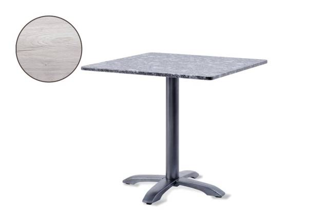 Modern Gartentisch Stahlguss 70x70 cm
