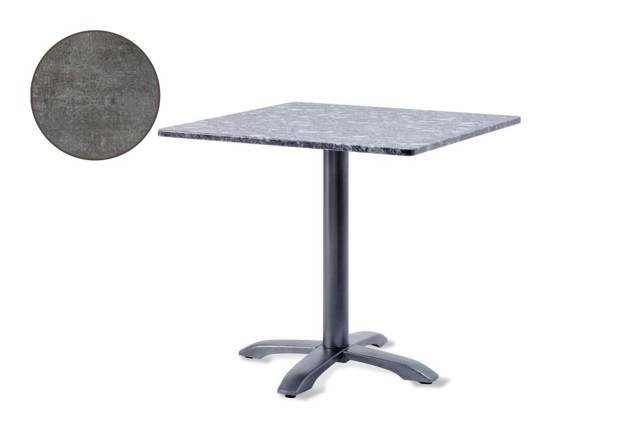 Modern Gartentisch Stahlguss 80x80 cm