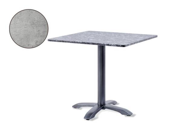 Modern Gartentisch Stahlguss 100x100 cm