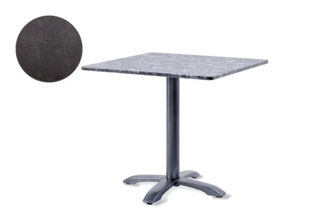 Modern Gartentisch Stahlguss 100x100 cm