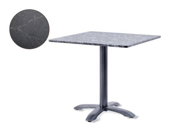 Modern Gartentisch Stahlguss 90x90 cm
