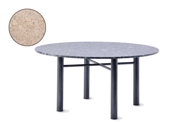 Modern Table de jardin ronde fonte d'acier Ø 150 cm