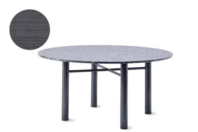 Modern Table de jardin ronde fonte d'acier Ø 160 cm
