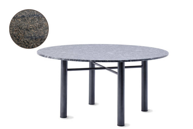 Modern Gartentisch rund Stahlguss Ø 150 cm