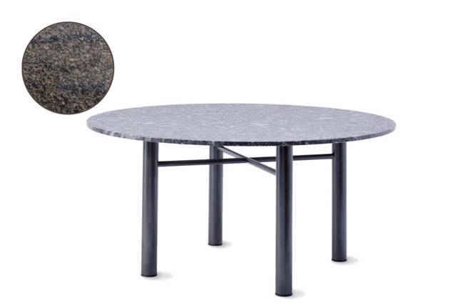 Modern Table de jardin ronde fonte d'acier Ø 150 cm