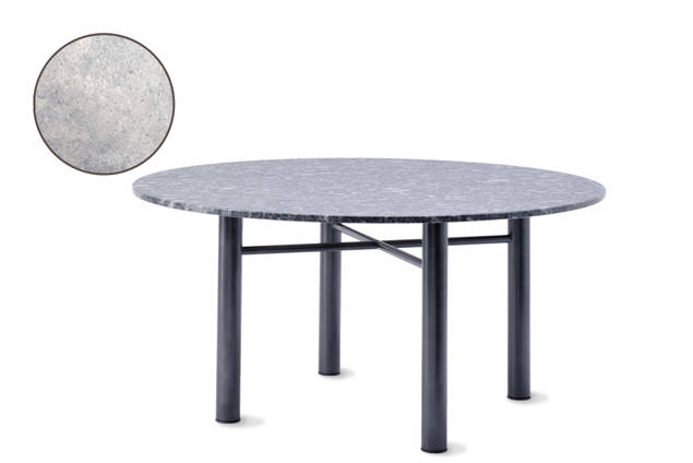 Modern Table de jardin ronde fonte d'acier Ø 160 cm