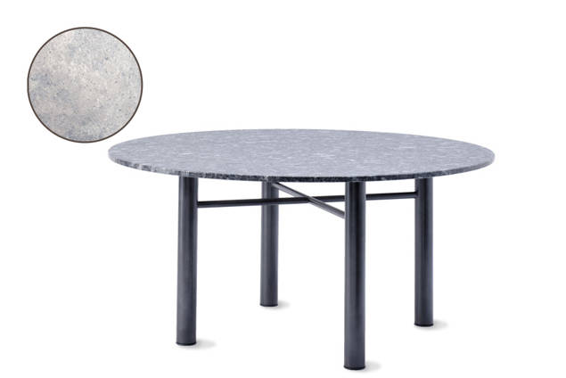 Modern Gartentisch rund Stahlguss Ø 160 cm