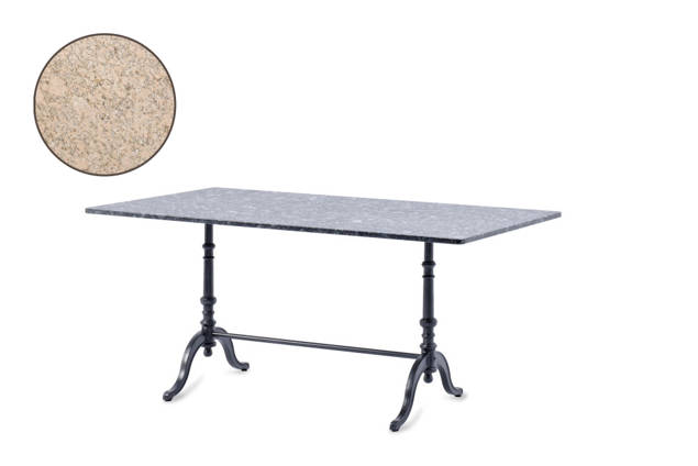 Nostalgie Table de jardin fonte d'acier 140x80 cm