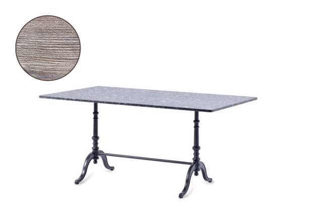 Nostalgie Table de jardin fonte d'acier 120x80 cm