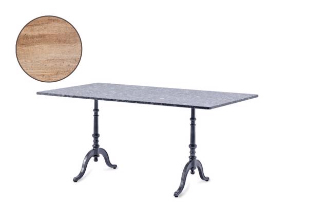 Nostalgie Table de jardin fonte d'acier 120x80 cm