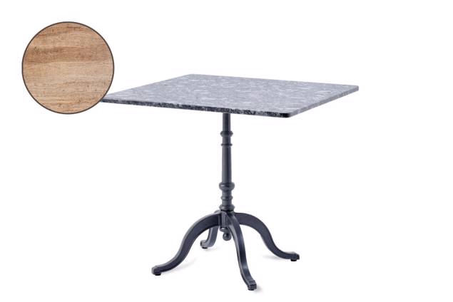 Nostalgie Table de jardin fonte d'acier 90x90 cm