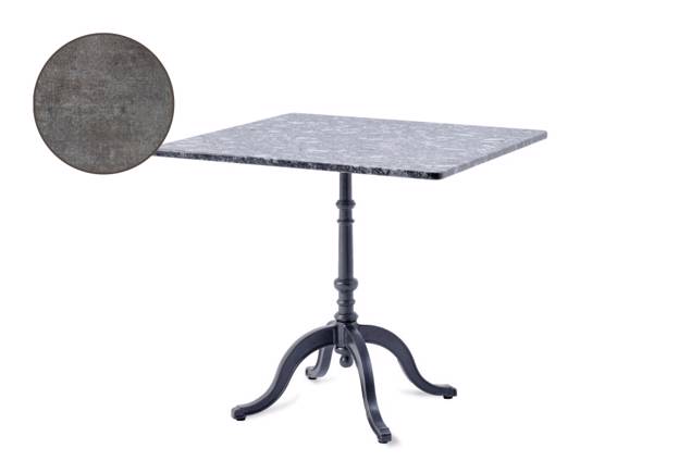 Nostalgie Table de jardin fonte d'acier 80x80 cm