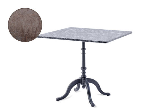 Nostalgie Table de jardin fonte d'acier 90x90 cm