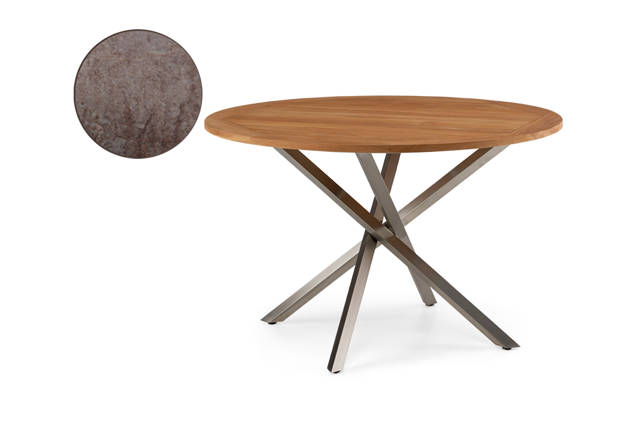 Alaska Gartentisch rund Edelstahl Ø115 cm