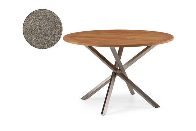 Alaska Table de jardin ronde acier inoxydable Ø100 cm