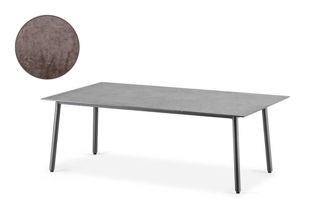 Palma Table de salon aluminium 120x70 cm
