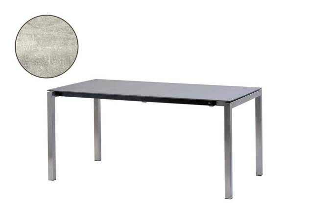 Pilatus Gartentisch Edelstahl 140/200x80 cm