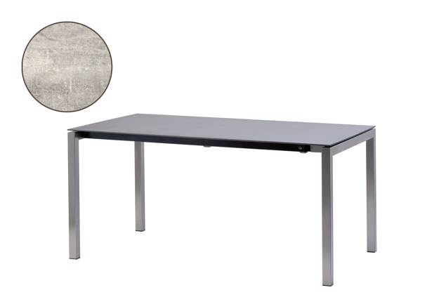 Pilatus Table de jardin acier inoxydable 140/200x80 cm