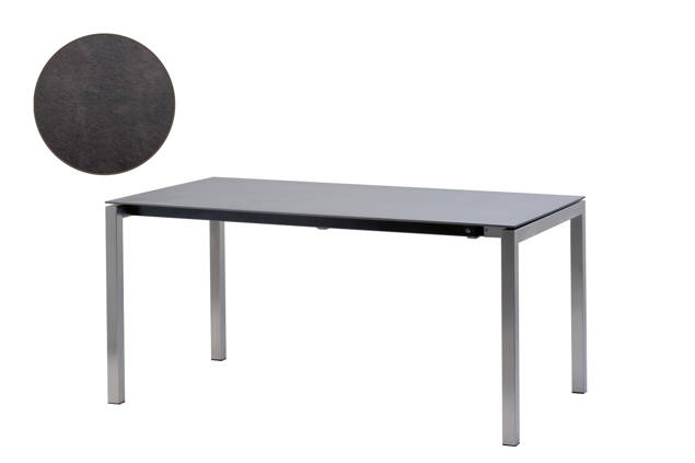 Pilatus Table de jardin acier inoxydable 160x90 cm