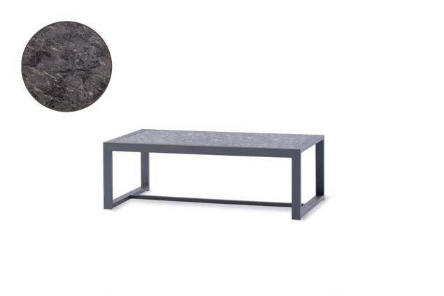 Rubin Table de salon aluminium 55x110 cm