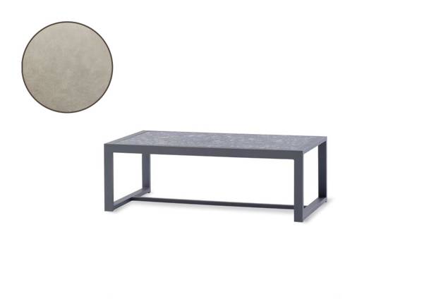 Rubin Table de salon aluminium 120x60 cm