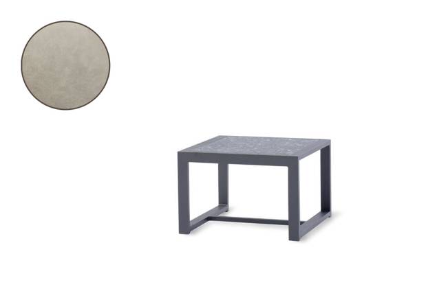 Rubin Loungetisch Aluminium 45x45 cm