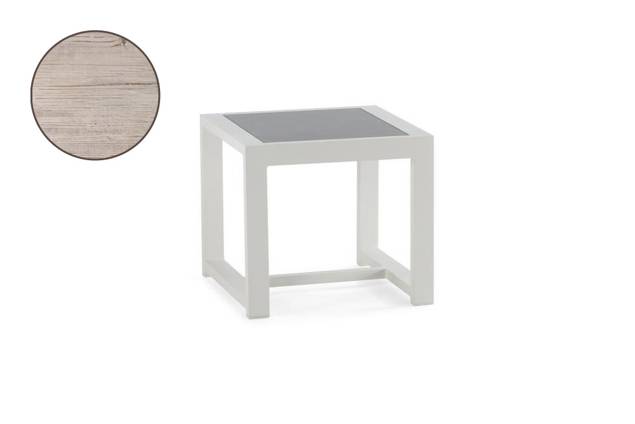 Rubin Table de salon aluminium 60x60 cm