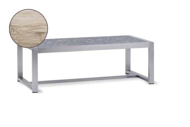 Rubin Loungetisch Edelstahl 55x110 cm