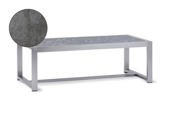 Rubin Loungetisch Edelstahl 120x60 cm