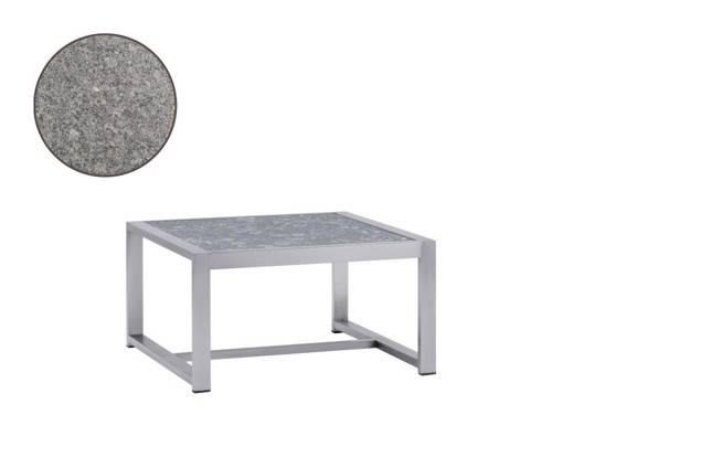 Rubin Table de salon acier inoxydable 76x76 cm