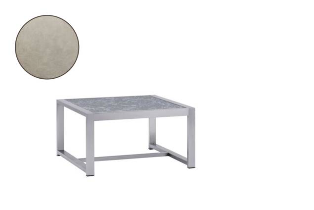 Rubin Loungetisch Edelstahl 71x66 cm