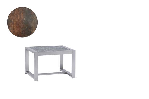 Rubin Table de salon acier inoxydable 60x60 cm