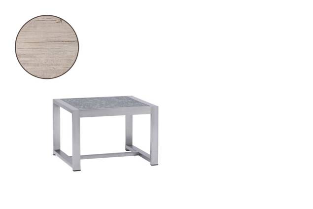 Rubin Loungetisch Edelstahl 45x45 cm