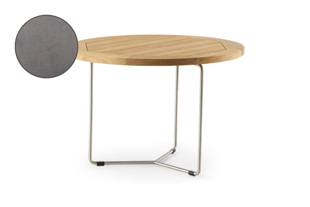 Rügen Loungetisch rund Edelstahl Ø 80 cm