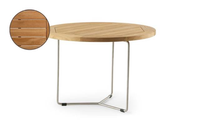 Rügen Loungetisch rund Edelstahl Ø 80 cm