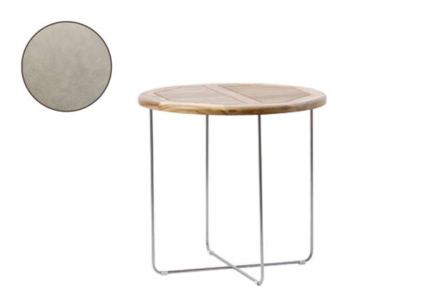 Rügen Loungetisch rund Edelstahl Ø 80 cm