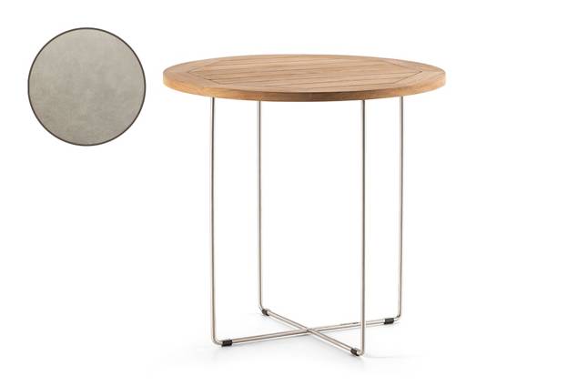 Rügen Loungetisch rund Edelstahl Ø 80 cm