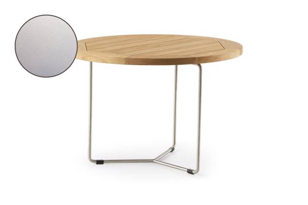 Rügen Table de salon ronde acier inoxydable Ø 80 cm