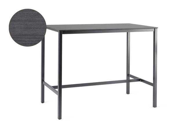 Schilthorn Table de bar acier inoxydable 120x80 cm