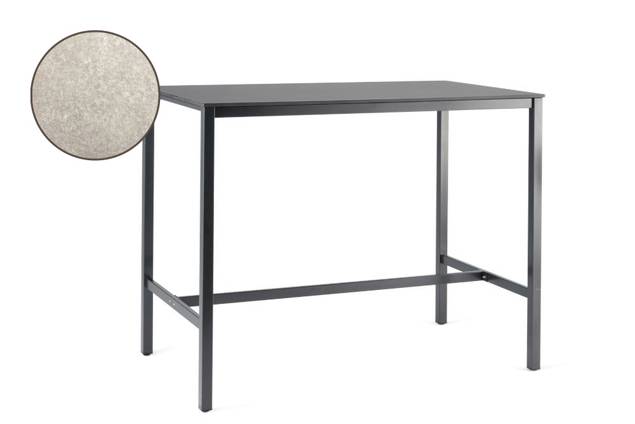 Schilthorn Table de bar acier inoxydable 140x80 cm