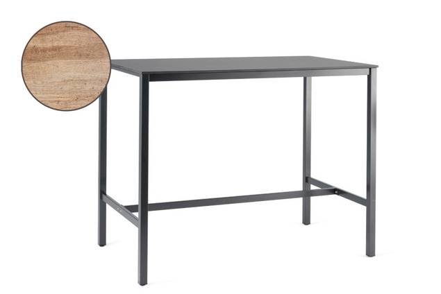 Schilthorn Bartisch Edelstahl 140x80 cm