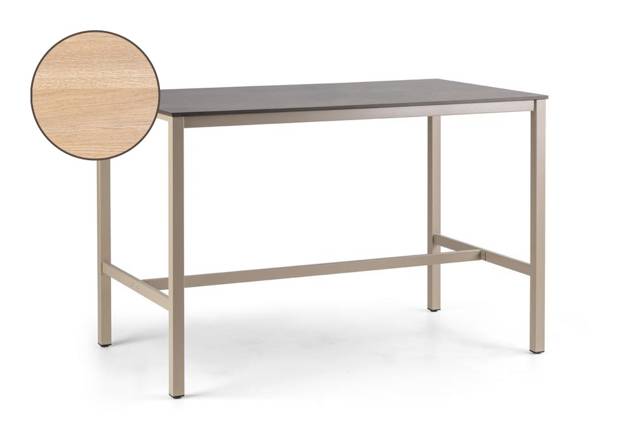 Schilthorn Table de bar acier inoxydable 80x80 cm