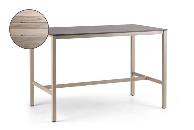 Schilthorn Bartisch Edelstahl 140x80 cm