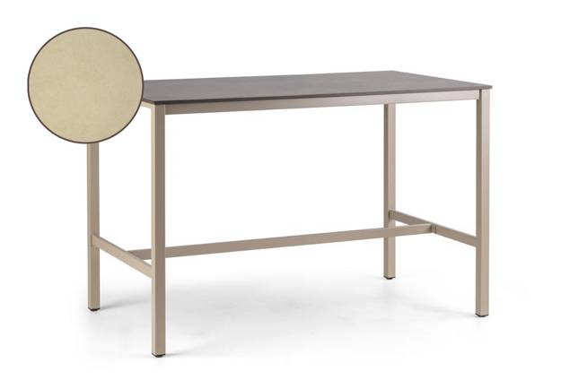 Schilthorn Bartisch Edelstahl 140x90 cm
