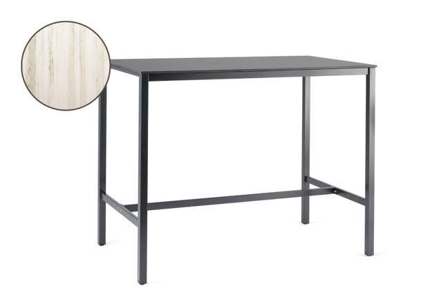 Schilthorn Table de bar acier inoxydable 200x100 cm