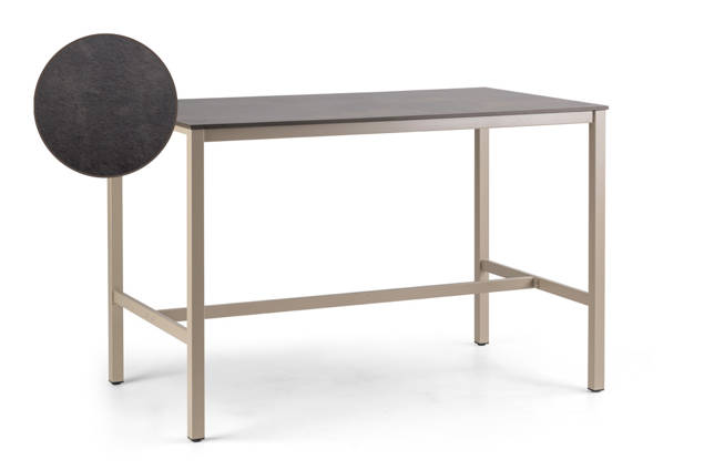 Schilthorn Table de bar acier inoxydable 200x80 cm