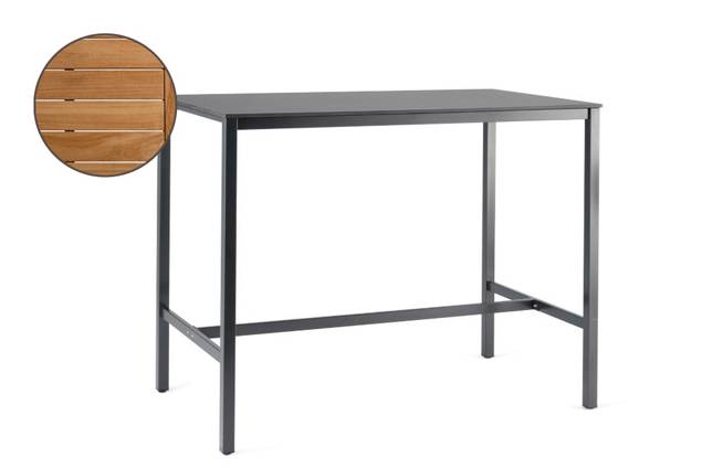 Schilthorn Bartisch Edelstahl 80x80 cm