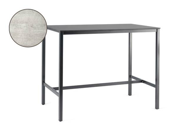 Schilthorn Bartisch Edelstahl 140x80 cm