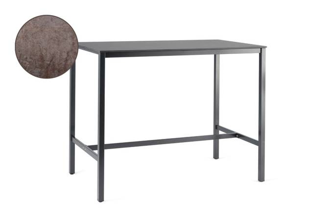 Schilthorn Bartisch Edelstahl 200x80 cm